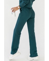 Zielone spodnie dresowe z przeszyciami Lamia